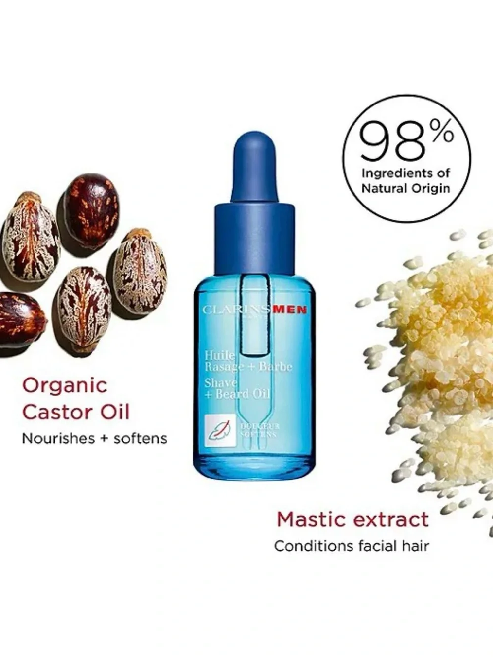3/$12 Clarins Men Shave + Beard Oil .1oz